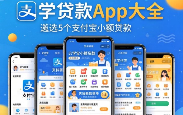 大学生贷款app大全,遴选5个手机支付宝小额贷款的app