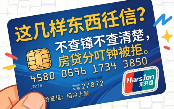 以为只有信用卡上征信？这几样东西不查清楚，房贷分分钟被拒