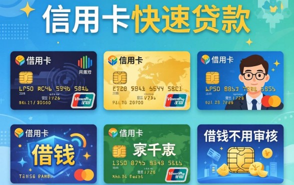 app信用卡快速贷款，枚举五个可以借钱不用审核的平台