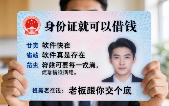 凭身份证就可以借钱的软件真的存在吗？老板跟你交个底
