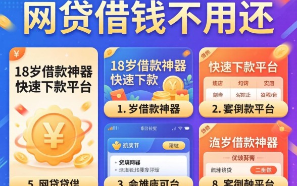 哪些网贷借钱不用还，枚举五个18岁借款神器快速下款平台