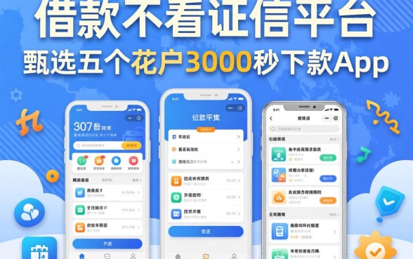 借款不看证信平台,甄选五个花户3000秒下款app