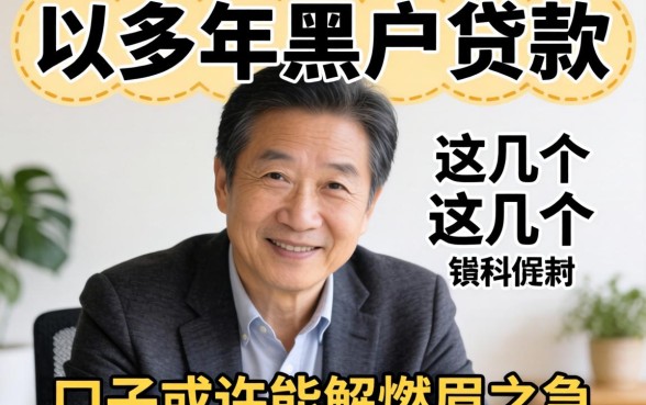 46岁以上黑户贷款：这几个口子或许能解燃眉之急