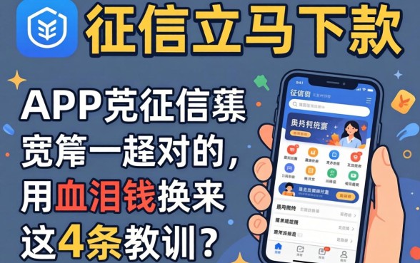 不查征信立马下款的app，我用血泪钱换来这4条教训