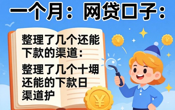 2026年一个月 网贷口子:整理了几个还能下款的渠道