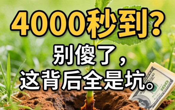 借钱4000秒到？别傻了，这背后全是坑