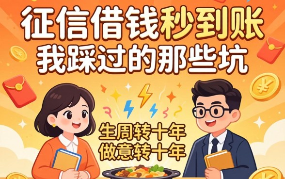 不看征信借钱秒到账的软件：做生意周转十年，我踩过的那些坑