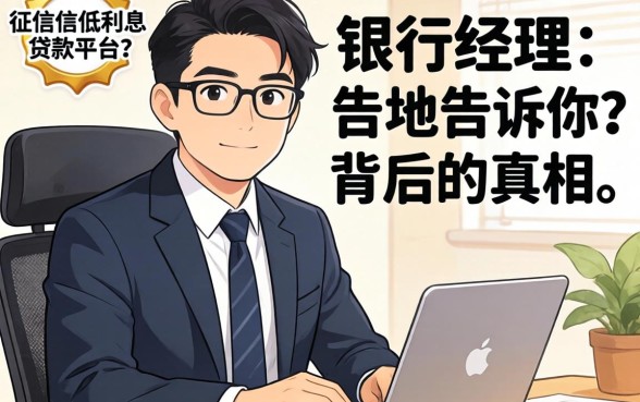 不查征信的低利息贷款平台？银行经理告诉你背后的真相