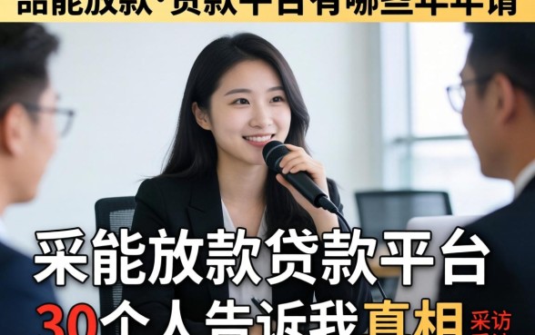 2026年能放款的贷款平台有哪些？我采访了30个人告诉你真相