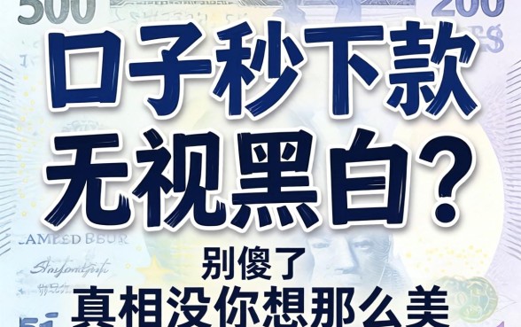 2026新口子秒下款无视黑白？别傻了，真相没你想那么美