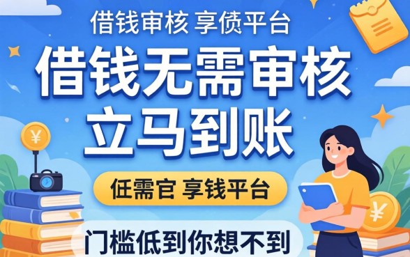 分享几个借钱无需审核立马到账的平台,门槛低到你想不到