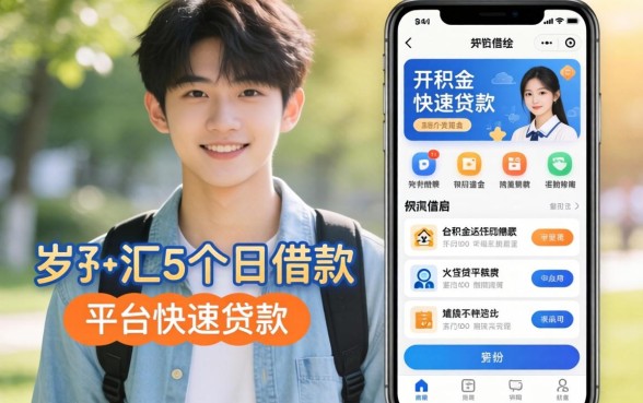 18岁可借款的平台都有哪些，汇总5个公积金快速贷款app